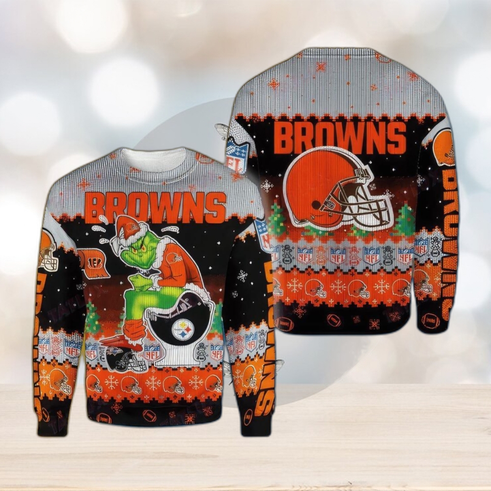 For Fans NFL Cleveland Browns Christmas Tree And Gift Ugly