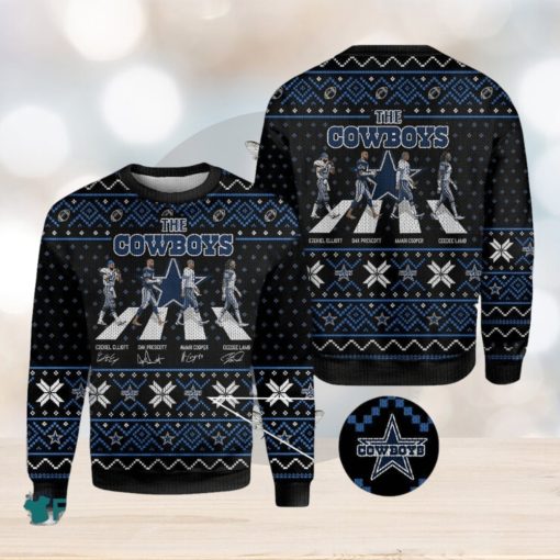 NFL Dallas Cowboys Abbey Road Knitted 3D Sweater For Christmas