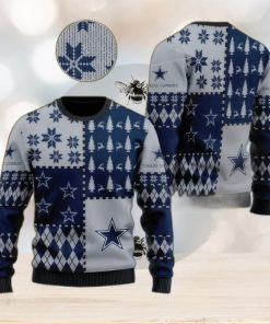 NFL Ugly Sweater Dallas Cowboys Jumper Christmas Big Logo 2-Color Xmas