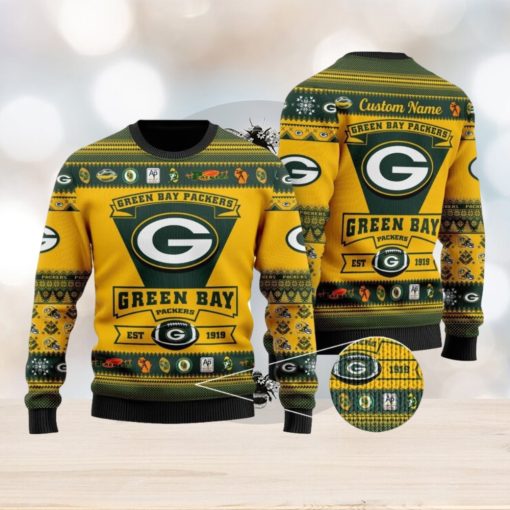 NFL Green Bay Packers Logo New Style Personalized Knitted 3D Sweater