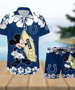 NFL Indianapolis Colts V2 Tropical Combo Hawaiian And Short