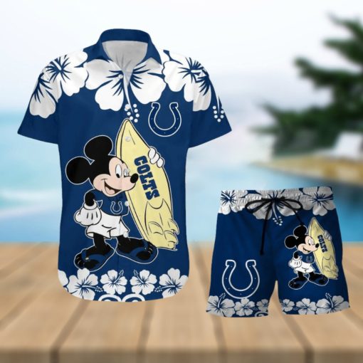 NFL Indianapolis Colts V2 Tropical Combo Hawaiian And Short