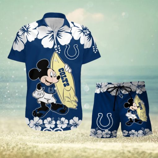 NFL Indianapolis Colts V2 Tropical Combo Hawaiian And Short