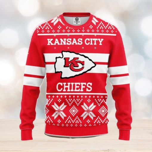 NFL Kansas City Chiefs Limited Edition All Over Print 3D Sweater Xmas Christmas Gift