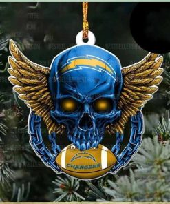NFL Los Angeles Chargers Football Skull Logo Unique 2023 Christmas Ornament