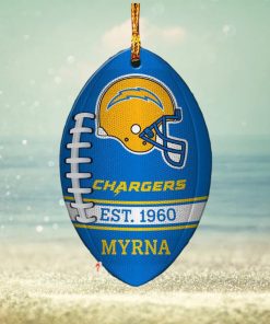 NFL Los Angeles Chargers Football Xmas Tree Decorations Custom Name Gift For Fans Ornament
