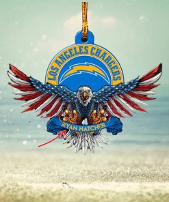 NFL Los Angeles Chargers Xmas Tree Decorations American US Eagle Custom Name Ornament