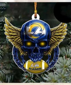 NFL Los Angeles Rams Football Skull Logo Unique 2023 Christmas Ornament