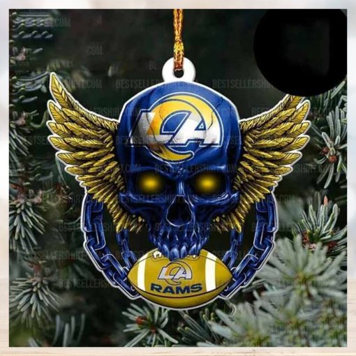 NFL Los Angeles Rams Football Skull Logo Unique 2023 Christmas Ornament