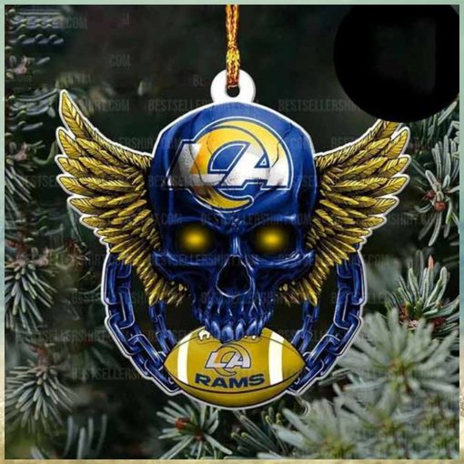 NFL Los Angeles Rams Football Skull Logo Unique 2023 Christmas Ornament