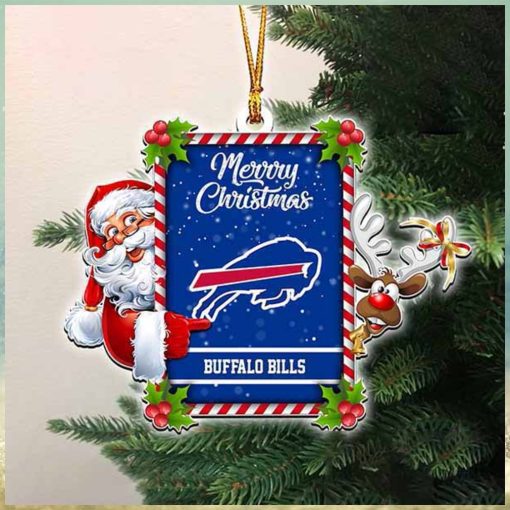 NFL Merry Christmas Buffalo Bills Santa And Reindeer 2023 Christmas Ornament