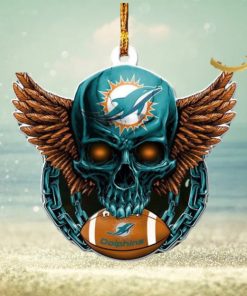 NFL Miami Dolphins 2023 Holiday Gifts Xmas Tree Christmas Decorations Skull Ornament
