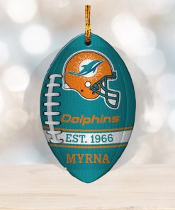 NFL Miami Dolphins Xmas Custom Name Tree Decorations Ornament - Binteez
