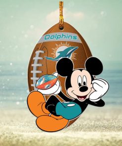NFL Miami Dolphins Xmas Mickey Custom Name For Fans Christmas Tree Ornament