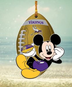NFL Minnesota Vikings 2023 Xmas Mickey Custom Name Christmas Tree Decorations Ornament