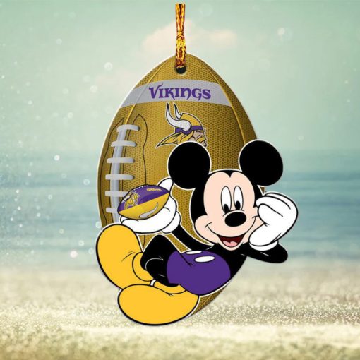 NFL Minnesota Vikings 2023 Xmas Mickey Custom Name Christmas Tree Decorations Ornament