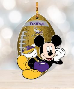 NFL Minnesota Vikings 2023 Xmas Mickey Custom Name Christmas Tree Decorations Ornament