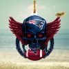 NFL New England Patriots Xmas American US Eagle Custom Name Ornament