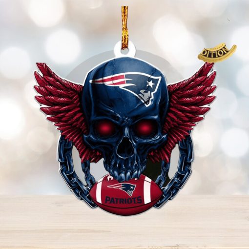 NFL New England Patriots 2023 Holiday Gifts Xmas Tree Decorations Skull Ornament