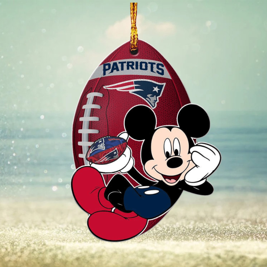 NFL New England Patriots Xmas Mickey Custom Name Christmas Tree Decorations Ornament NFL New England Patriots Xmas Mickey Custom Name Christmas Tree Decorations Ornament