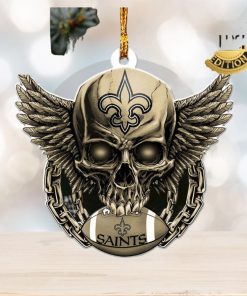 NFL New Orleans Saints 2023 Holiday Gifts Xmas Tree Decorations Skull Ornament