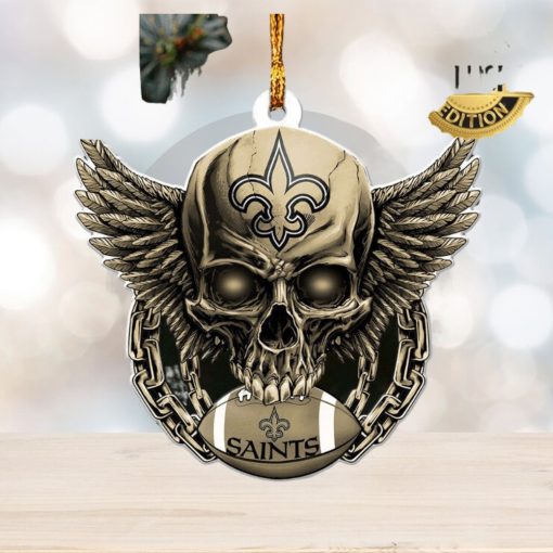 NFL New Orleans Saints 2023 Holiday Gifts Xmas Tree Decorations Skull Ornament