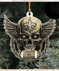 NFL New Orleans Saints Football Skull Logo Unique 20323 Christmas Ornament