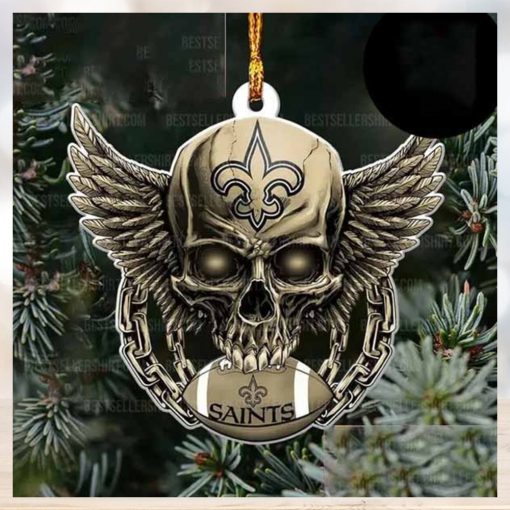 NFL New Orleans Saints Football Skull Logo Unique 20323 Christmas Ornament