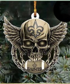 NFL New Orleans Saints Football Skull Logo Unique 20323 Christmas Ornament