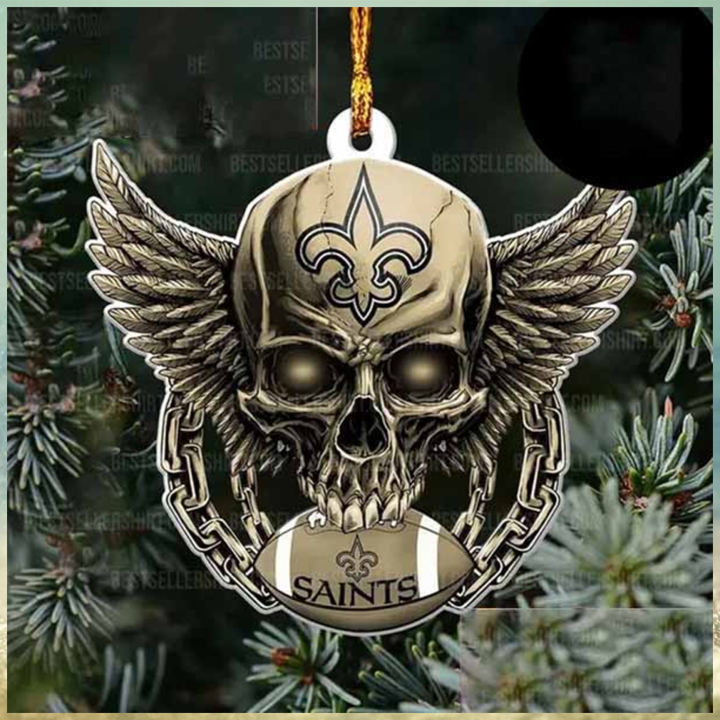 NFL New Orleans Saints Football Skull Logo Unique 20323 Christmas Ornament NFL New Orleans Saints Football Skull Logo Unique 20323 Christmas Ornament