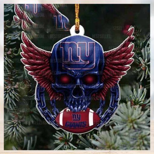 NFL New York Giants Football Skull Logo Unique 2023 Christmas Ornament