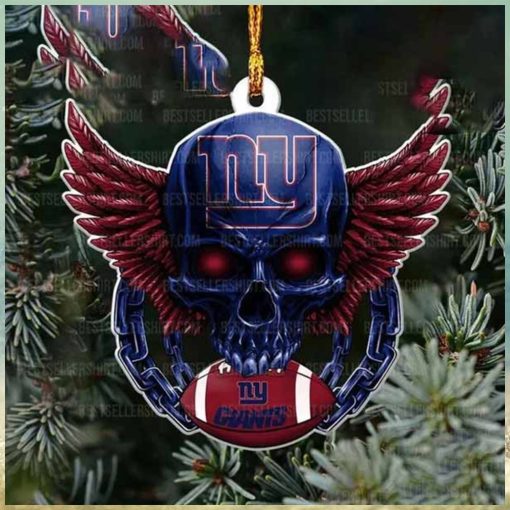 NFL New York Giants Football Skull Logo Unique 2023 Christmas Ornament