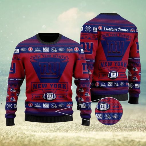 NFL New York Giants Logo New Style Personalized Knitted 3D Sweater