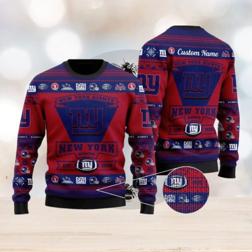 NFL New York Giants Logo New Style Personalized Knitted 3D Sweater