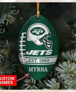 NFL New York Jets Custom Names 2023 Christmas Ornament