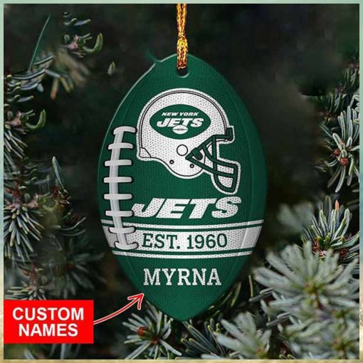 NFL New York Jets Custom Names 2023 Christmas Ornament
