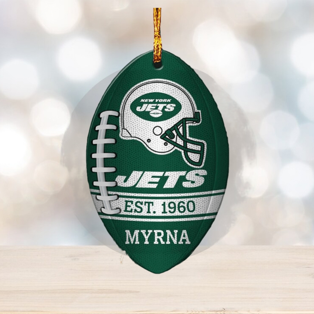 New York Jets NFL Cute Gnome Christmas Ornament Custom Name