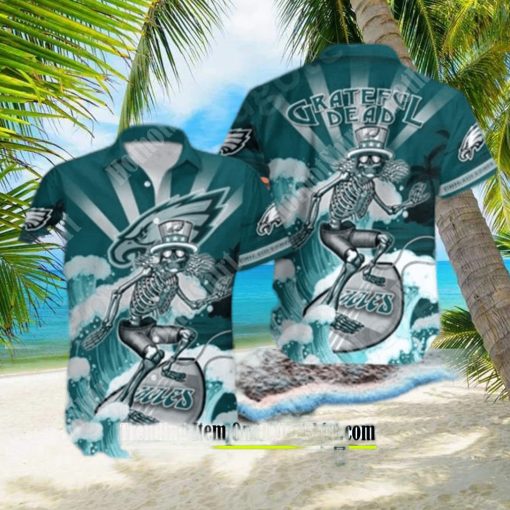 NFL PHILADELPHIA EAGLES GRATEFUL DEAD HAWAIIAN SHIRT