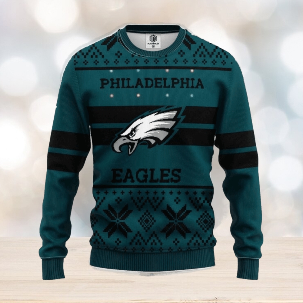 Light up eagles hot sale christmas sweater