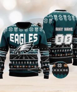 NFL Philadelphia Eagles Rugby Stadium Ugly Christmas Custom Number And Name