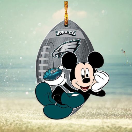 NFL Philadelphia Eagles Xmas Mickey Mouse Custom Name Christmas Gift For Fans Christmas Ornament