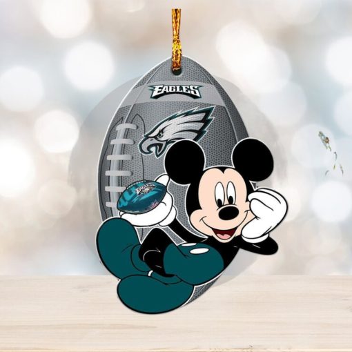 NFL Philadelphia Eagles Xmas Mickey Mouse Custom Name Christmas Gift For Fans Christmas Ornament
