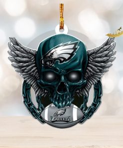 NFL Philadelphia Eagles Xmas Skull 2023 Holiday Gifts Christmas Decorations Ornament