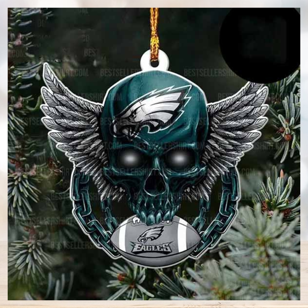 NFL Philadelphia Football Skull Logo Unique 2023 Christmas Ornament NFL Philadelphia Football Skull Logo Unique 2023 Christmas Ornament