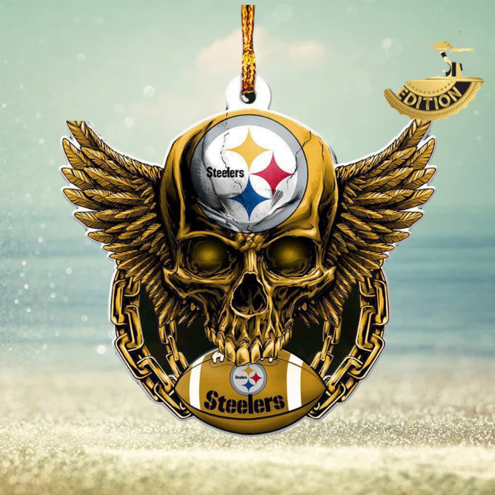 NFL Pittsburgh Steelers 2023 Holiday Gifts Xmas Skull Tree Decorations  Ornament - Limotees