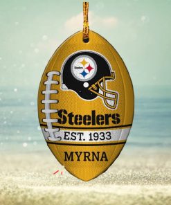 NFL Pittsburgh Steelers Xmas Mickey Custom Name Ornament - Binteez