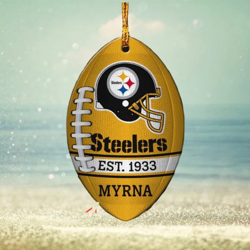NFL Pittsburgh Steelers Football Xmas Custom Name Ornament Christmas Gift Home Decor