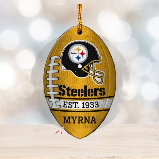 NFL Pittsburgh Steelers Football Xmas Custom Name Ornament Christmas Gift Home Decor