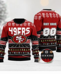 San Francisco 49ers FOCO Big Logo Knit Ugly Pullover Sweater - White