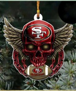 NFL San Francisco 49ers Football Skull Logo 2023 Unique Christmas Ornament